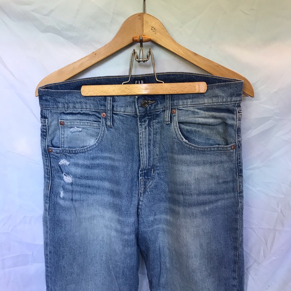High-rise, wide-leg cropped jeans